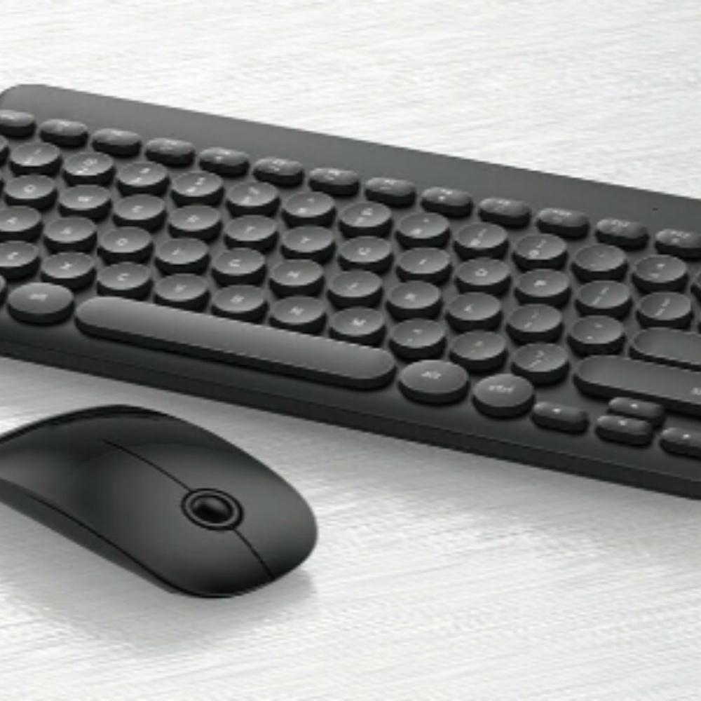 Wireless Round Cap Button Keyboard + Mouse Set - Picture 2 of 2